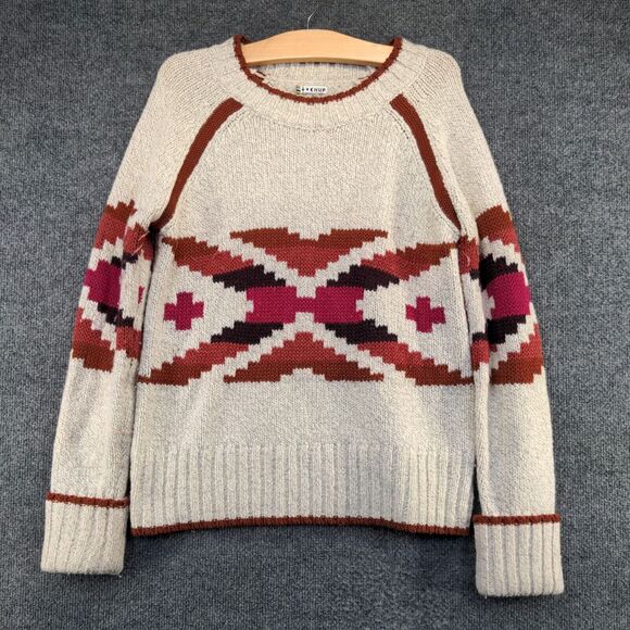 Smartwool Women's CHUP Qo'a Pullover Sweater Small Multi Raglan Sleeve Cozy - Picture 2 of 13